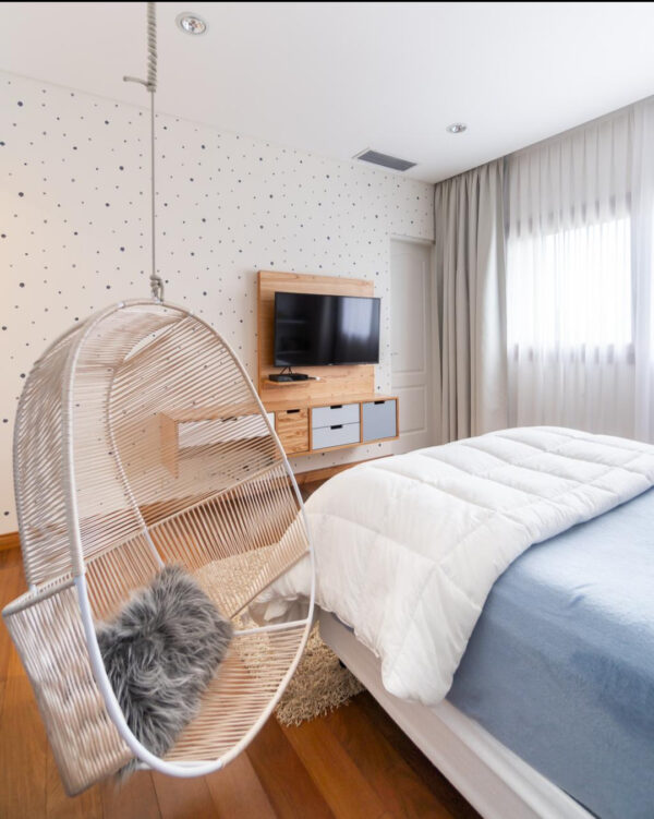 hamaca peppa diseño de hierro tejida en soga dormitorio living casa jardin